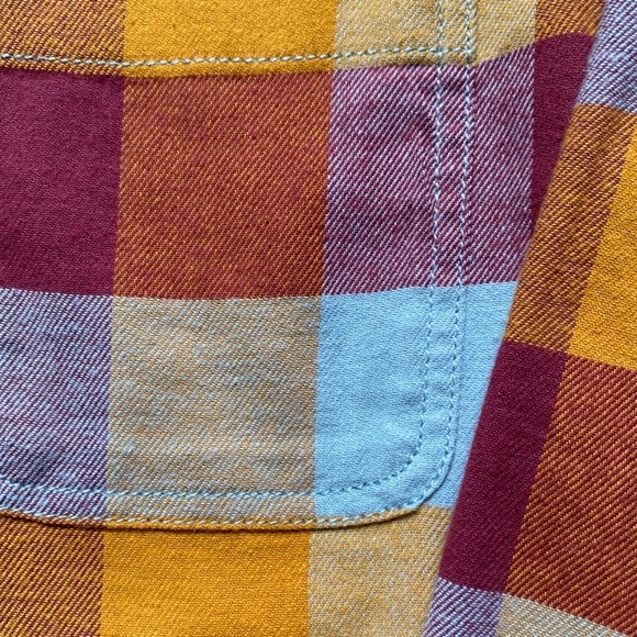 Wind River Red and Orange Plaid Flannel Shirt - Picture 4 of 6
